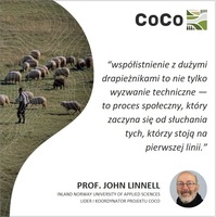 Grafika projektu CoCo cytat John Linnell